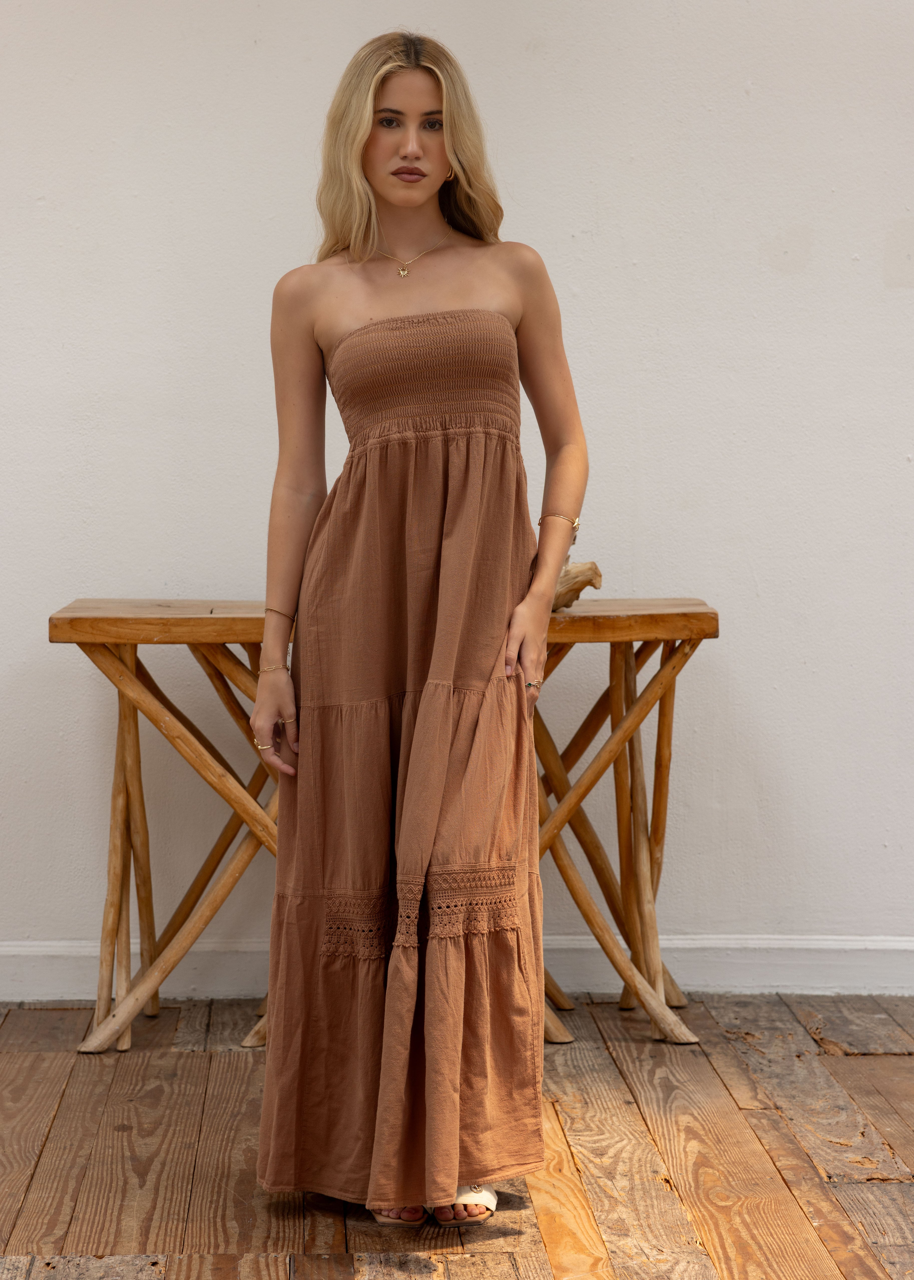 'Bliss' Strapless Maxi Dress