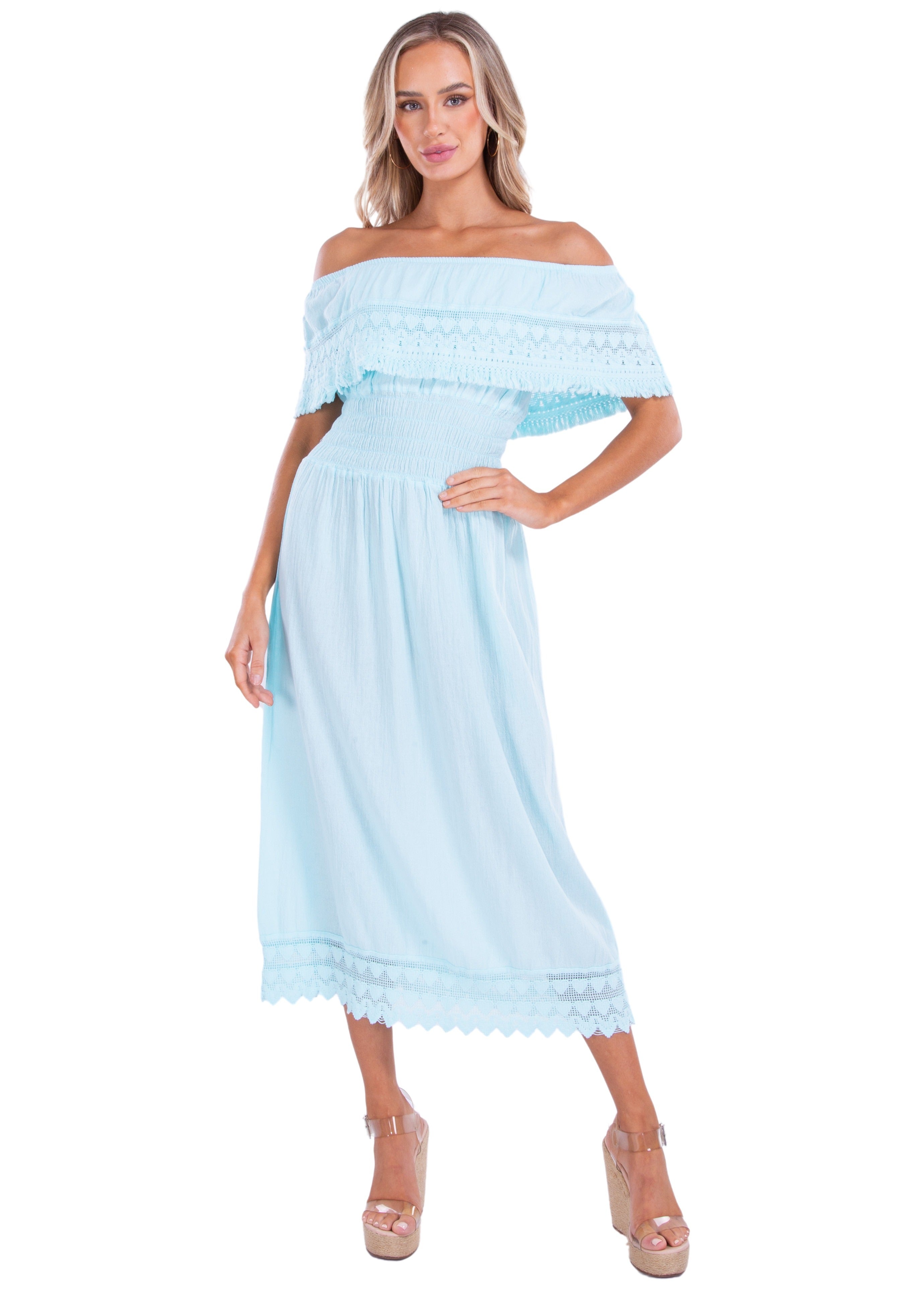 'Constance' Off Shoulder Maxi Dress