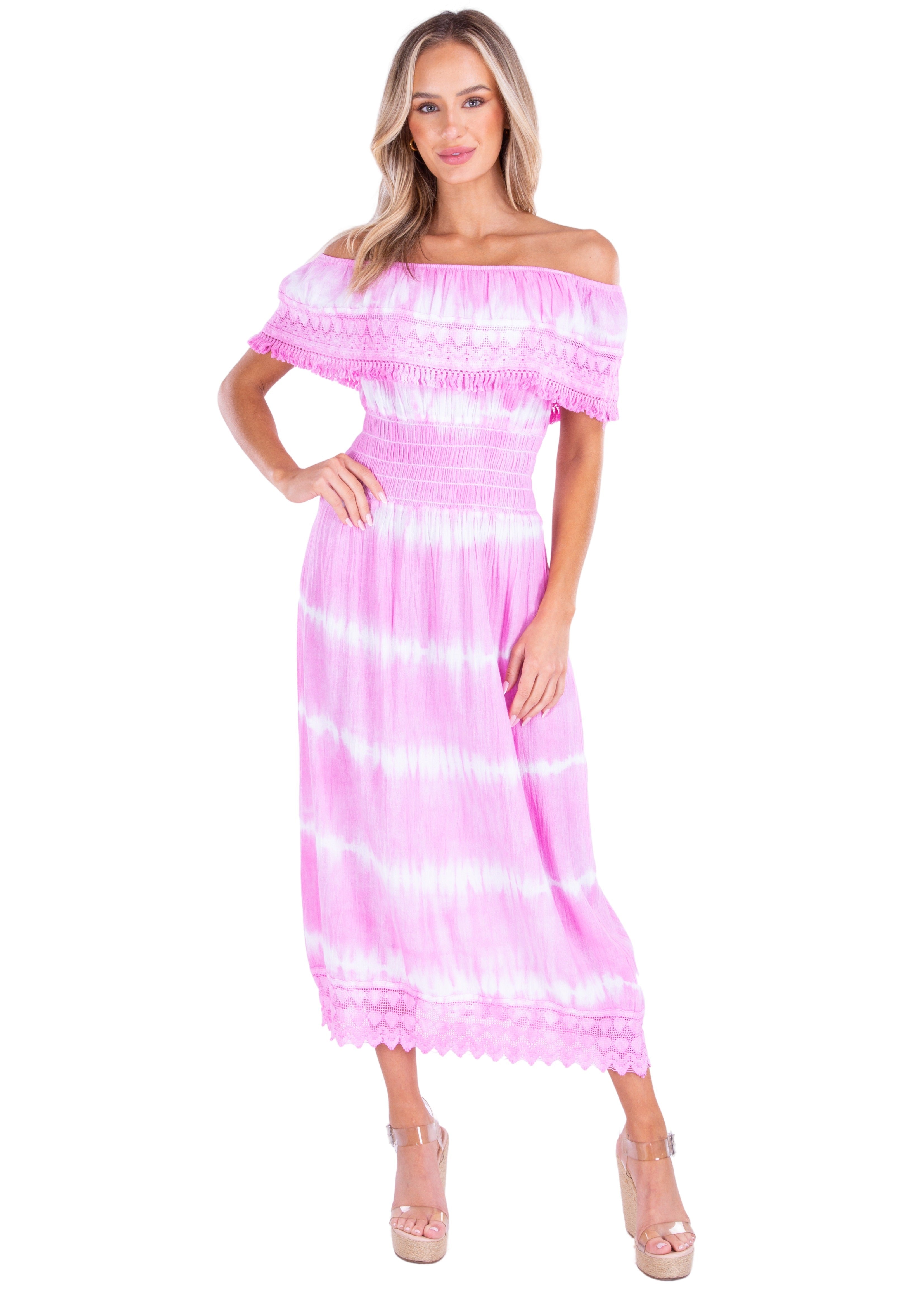'Constance' Off Shoulder Maxi Dress
