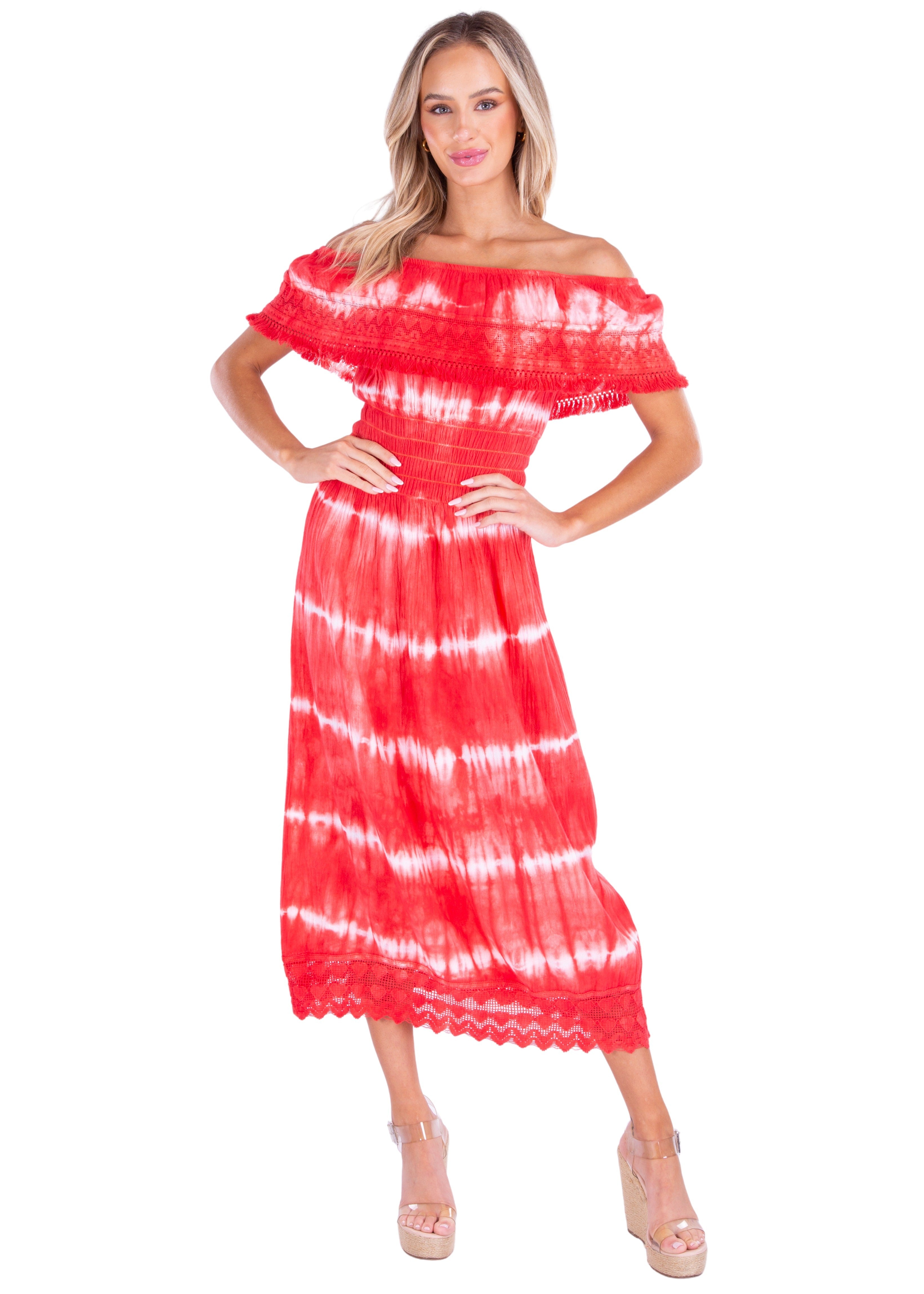 'Constance' Off Shoulder Maxi Dress