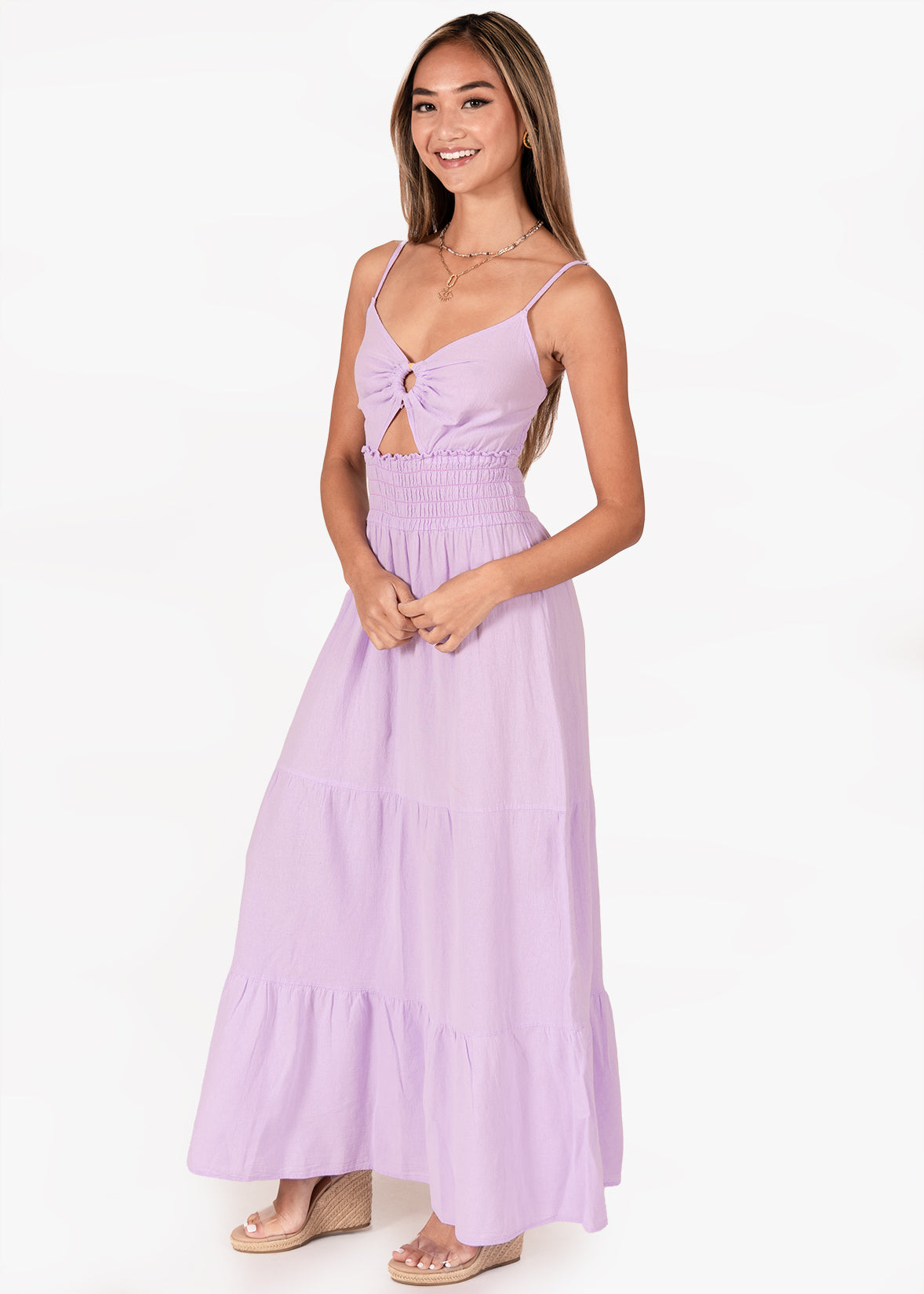 'Adley' Open Front Maxi Dress
