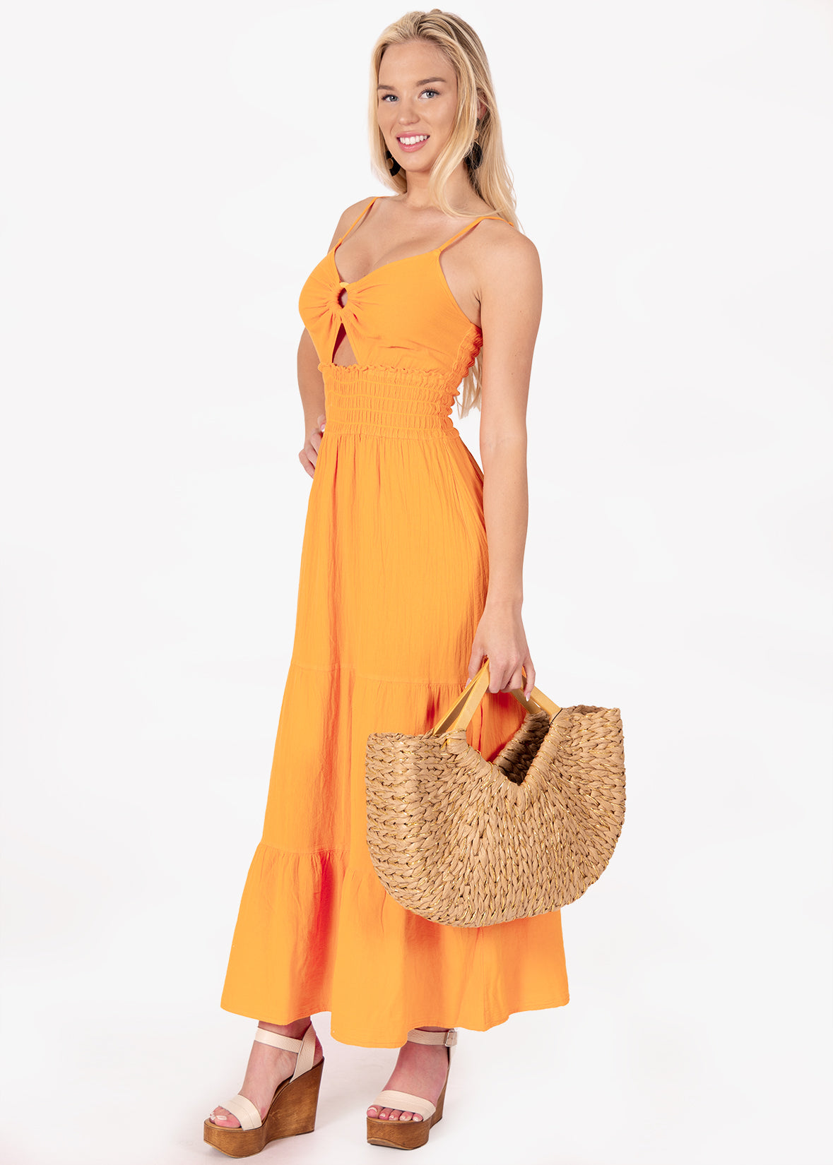 'Adley' Open Front Maxi Dress
