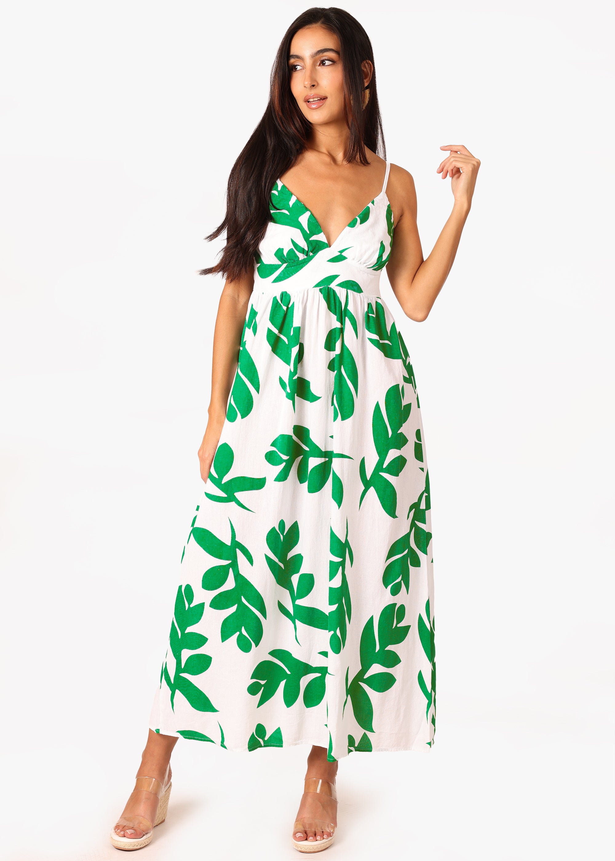 'Hallie' Print Maxi Dress