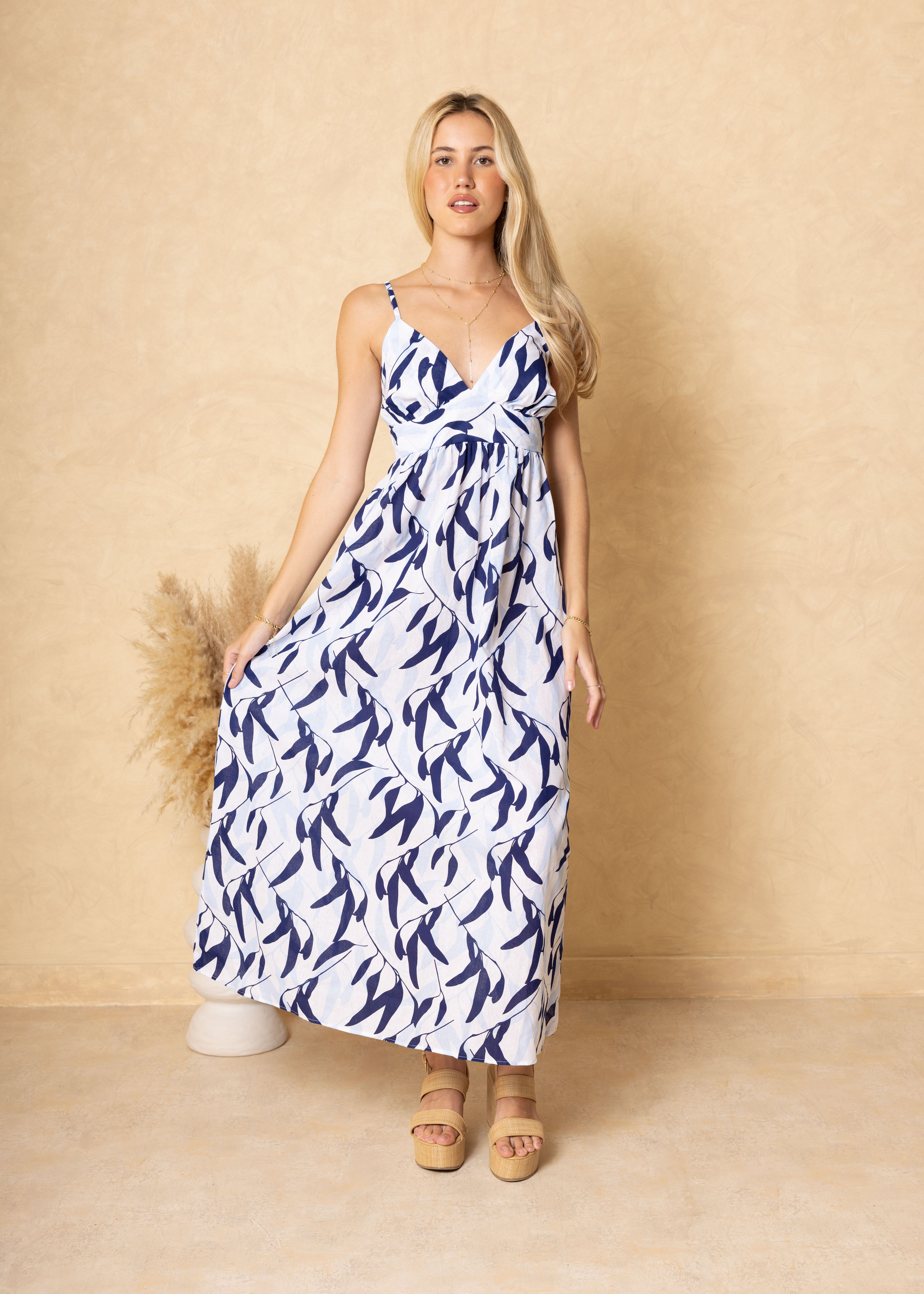'Hallie' Print Maxi Dress